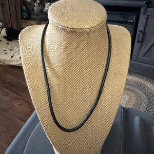 Boho braided Black Necklace